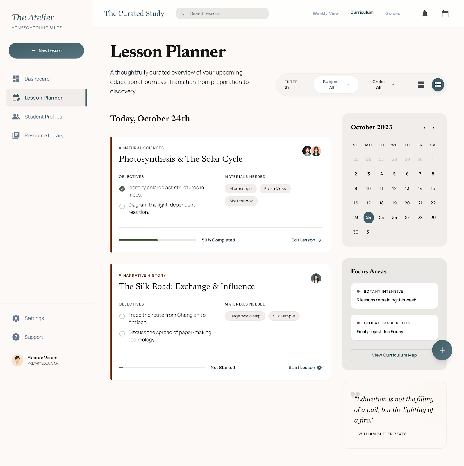 Binder dashboard preview